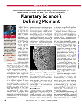 Planetary Science's Defining Moment
