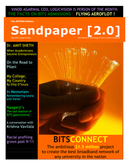 Sandpaper [2.0] May 2003 Inaugural Issue Birla Institute of Technology & Science Alumni Magazine