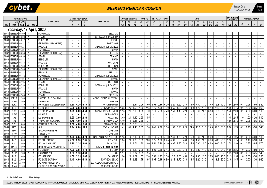 Weekend Regular Coupon 17/04/2020 09:28 1 / 2