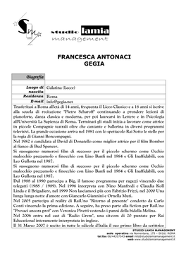 Francesca Antonaci Gegia