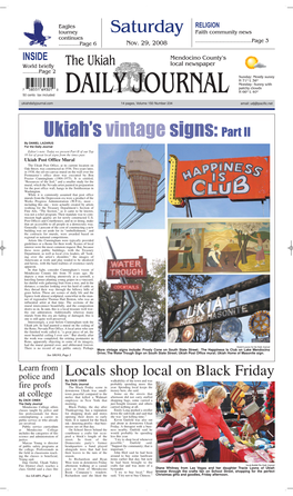 The Ukiah Local Newspaper