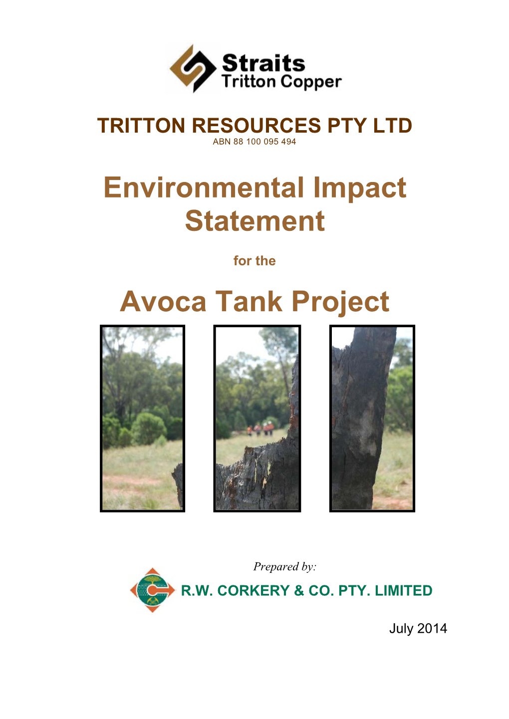 ENVIRONMENTAL IMPACT STATEMENT Avoca Tank Project Report No