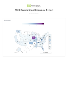 2020 Occupational Licensure Report
