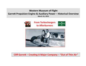 Western Museum of Flight Garrec Propulsion Engine & Auxiliary Power