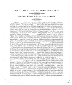 Description of the Silverton Quadrangle