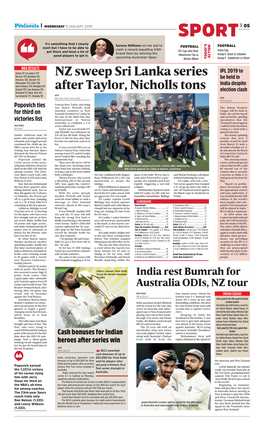 NZ Sweep Sri Lanka Series After Taylor, Nicholls Tons