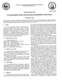 Standards for Linear Measurement Devices