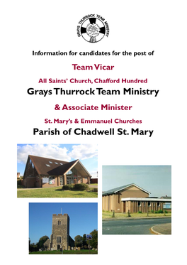 Grays Thurrock Team Ministry Parish of Chadwell St. Mary