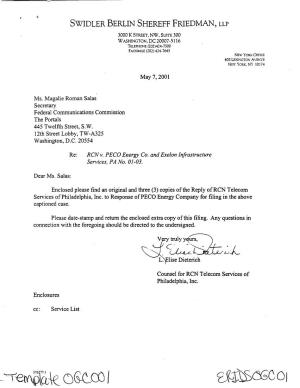 RCN V. PECO Energy Co. and Exelon Infrastructure Sevices, PA No.01-03