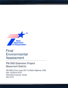 FM 565 Roadway Extension Project