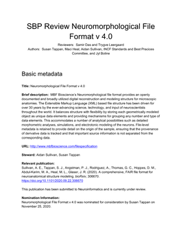SBP Review Neuromorphological File Format V