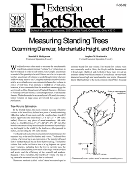 Forestry Measuring Standing Trees