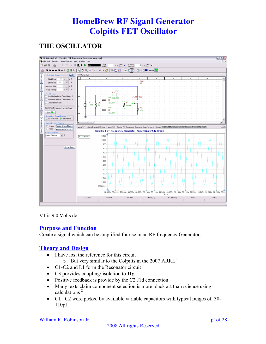 Homebrew RF Siganl Generator Colpitts FET Oscillator