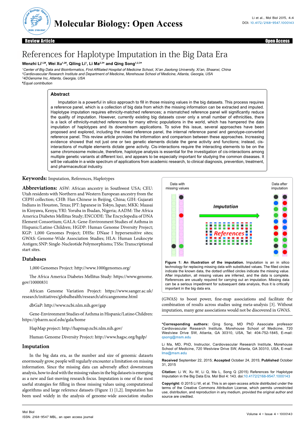 References for Haplotype Imputation in the Big Data