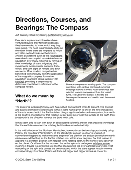 Directions, Courses, and Bearings: the Compass