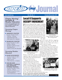 Local 8 Supports OCCUPY MOVEMENT