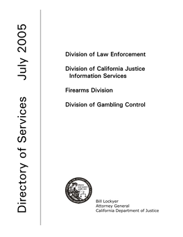 Department of Justice-Directory of Services