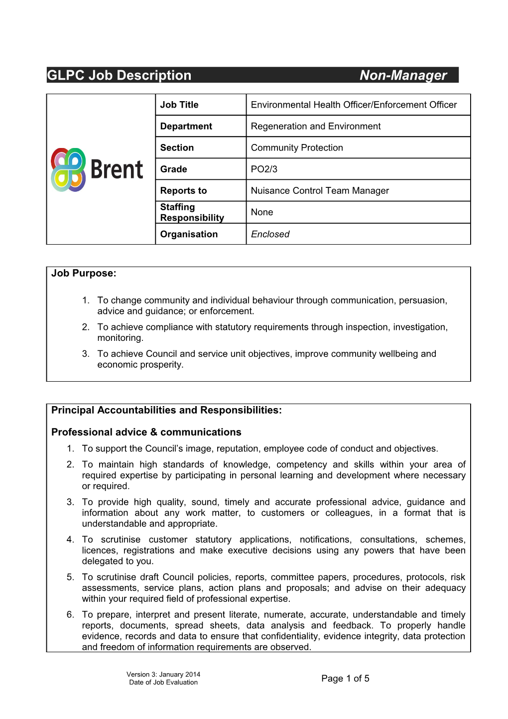 Application for Job Evaluation