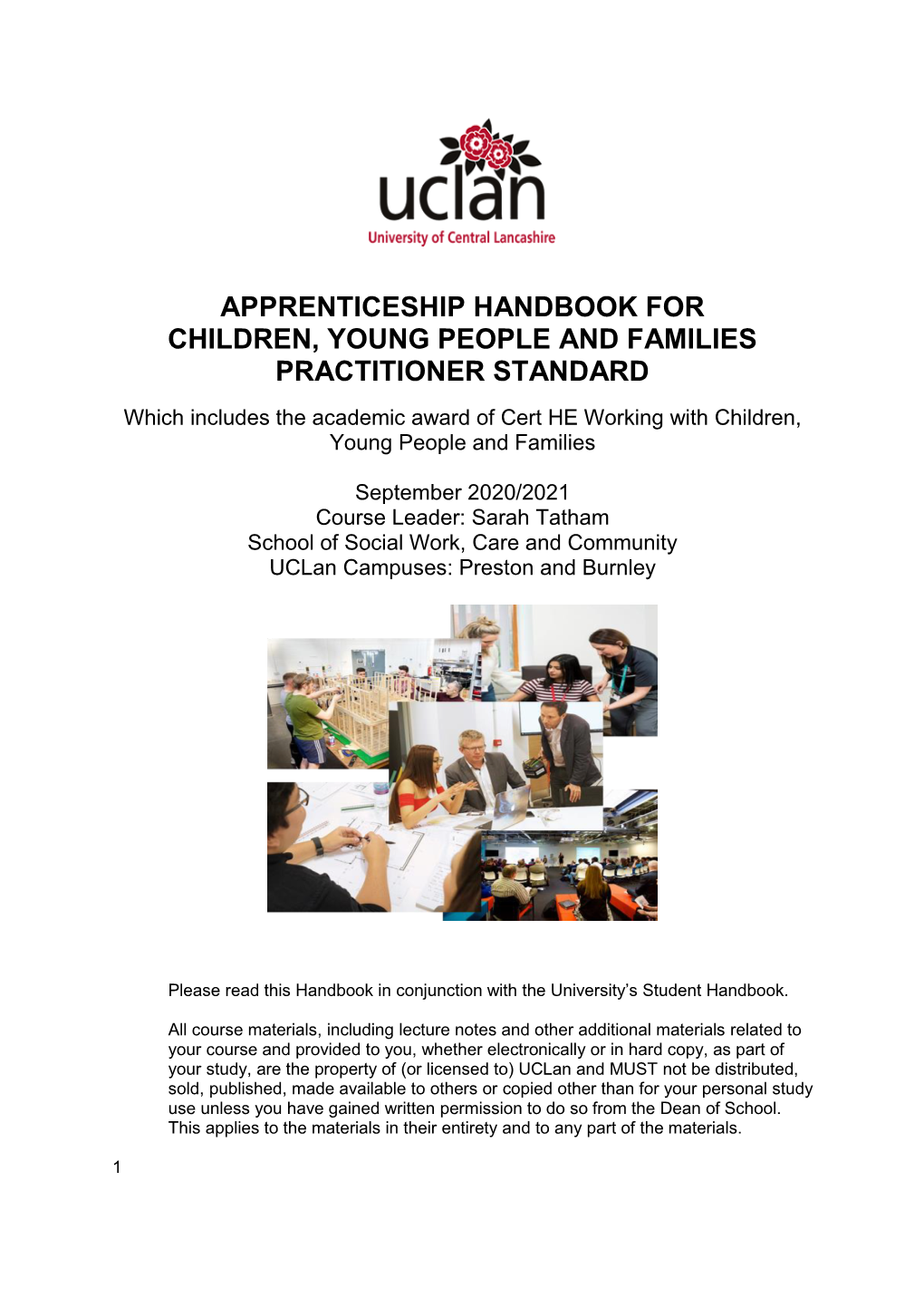 Apprenticeship Handbook for Children, Young People and Families Practitioner Standard