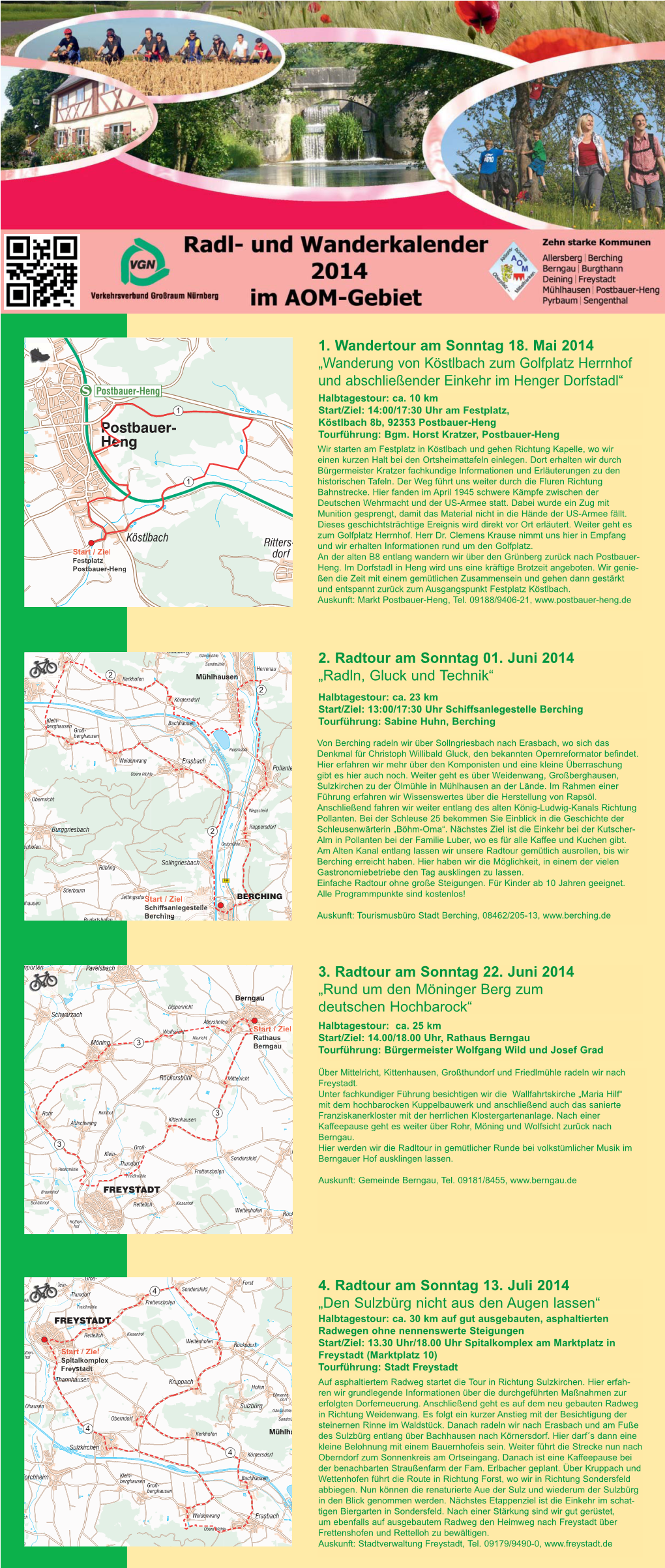 1. Wandertour Am Sonntag 18. Mai 2014 „Wanderung Von Köstlbach Zum Golfplatz Herrnhof Und Abschließender Einkehr Im Henger Dorfstadl“ Postbauer-Heng Halbtagestour: Ca