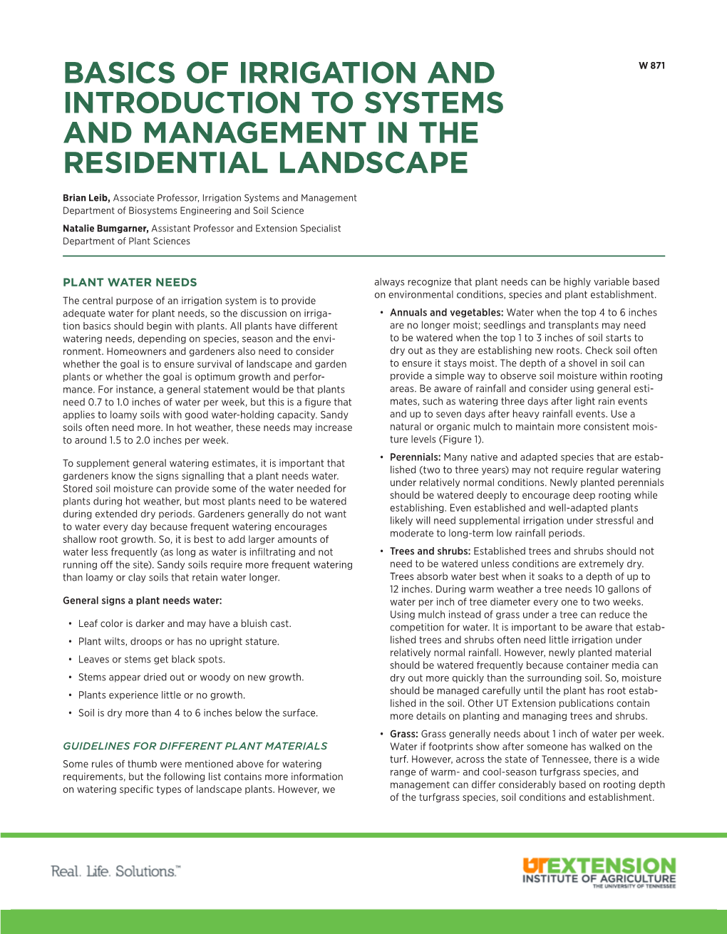 Basics of Irrigation and Introduction to Systems and Management in the Residential Landscape 1 Figure 1