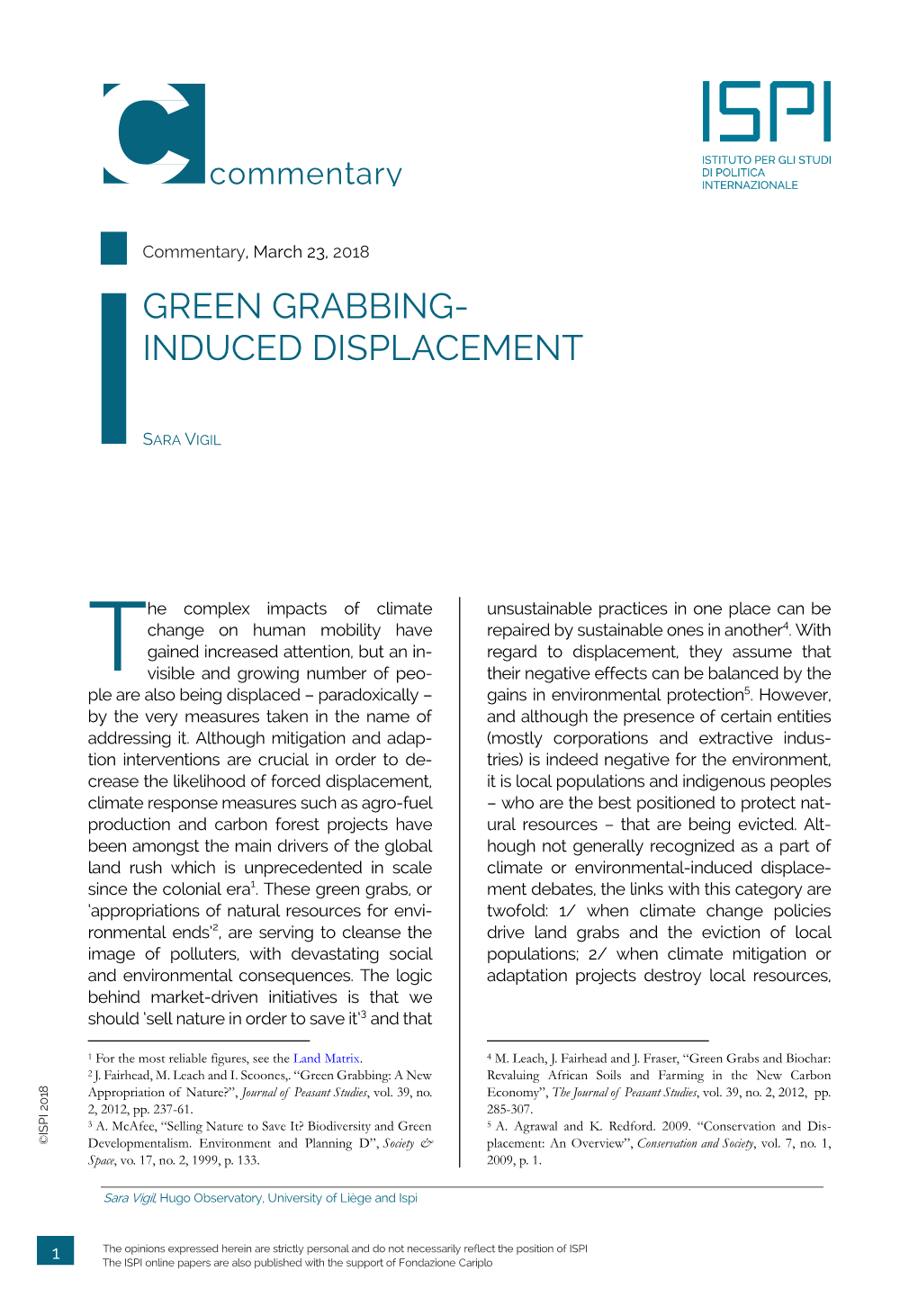 Green Grabbing: a New A