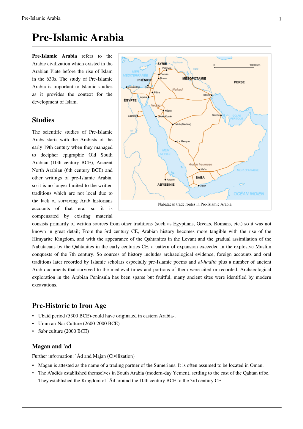 Pre-Islamic Arabia 1 Pre-Islamic Arabia