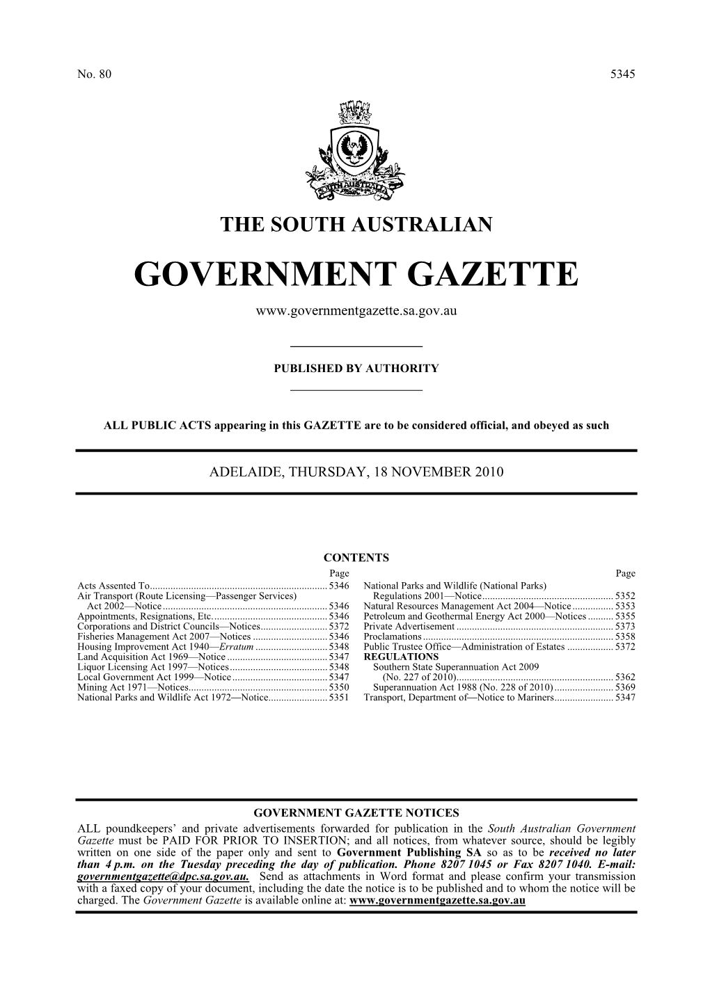 Proclamation 2010 Under Section 5 of the Electrical Products Act 2000