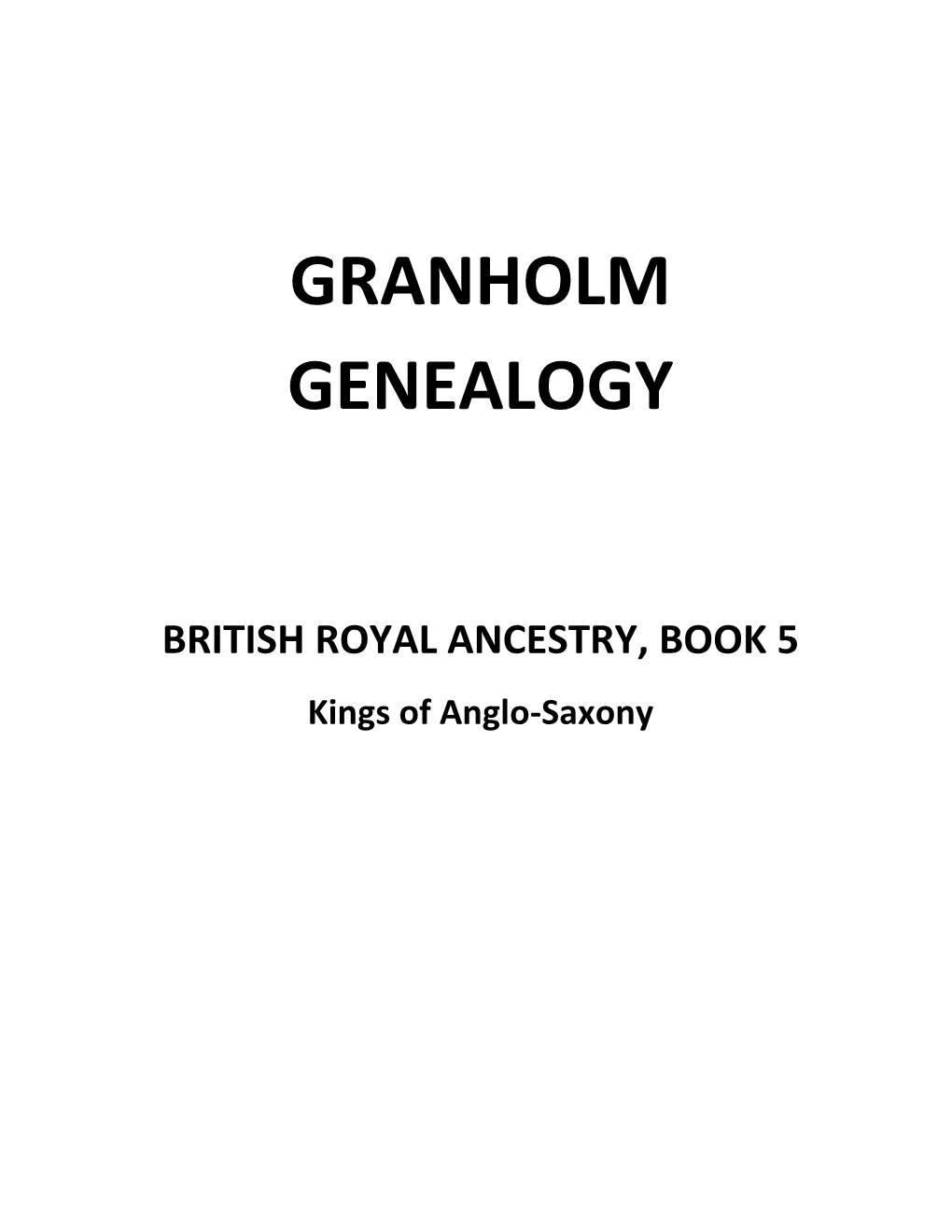 British Royal Ancestry Book 5