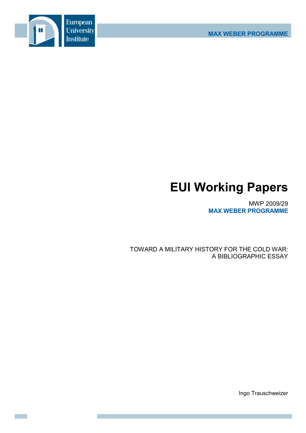 EUI Working Papers