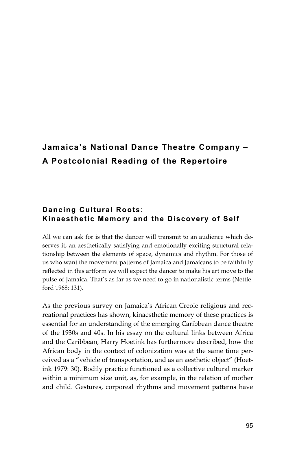 Jamaica's National Dance Theatre Company