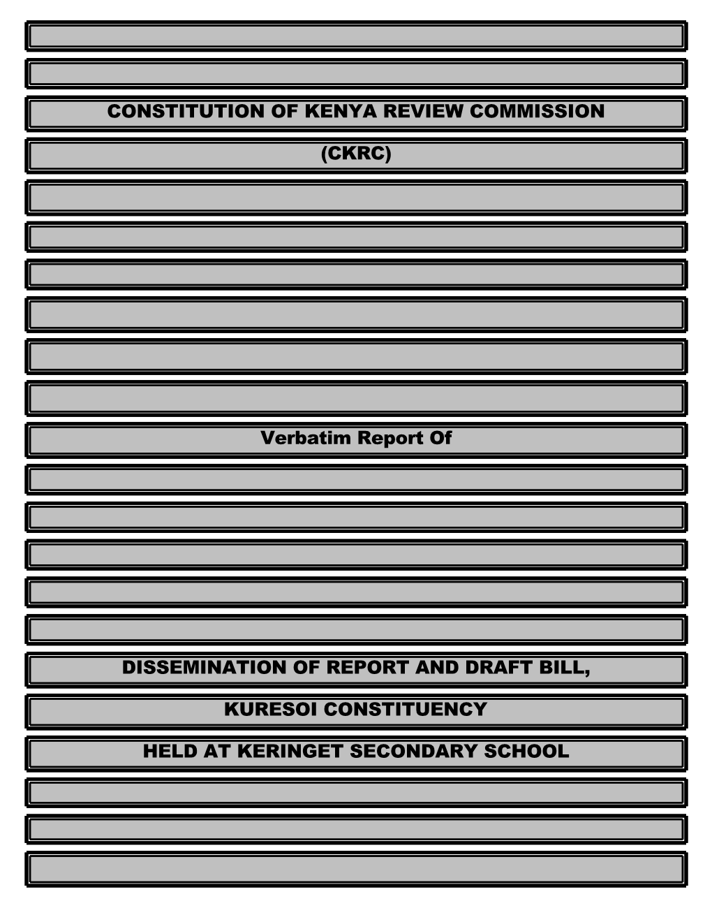 Constitution of Kenya Review Commission