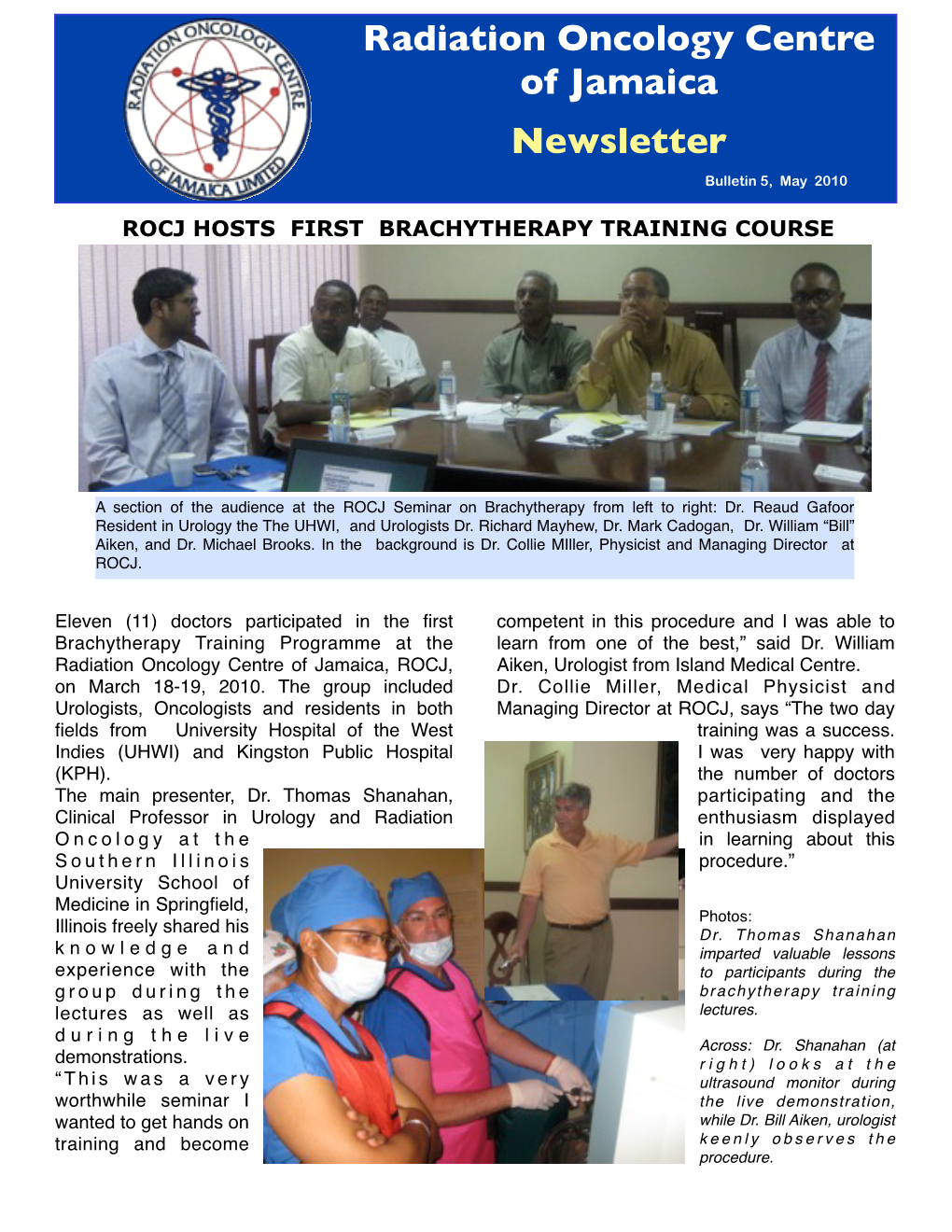 ROCJ Newsletter Bulletin 5 Brachytherapy Training