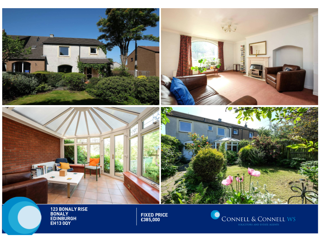 123 Bonaly Rise Bonaly Edinburgh Eh13 0Qy Fixed Price £385,000