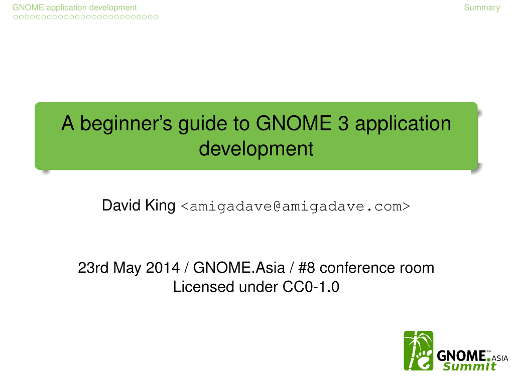 A Beginner's Guide to GNOME 3 Application Development