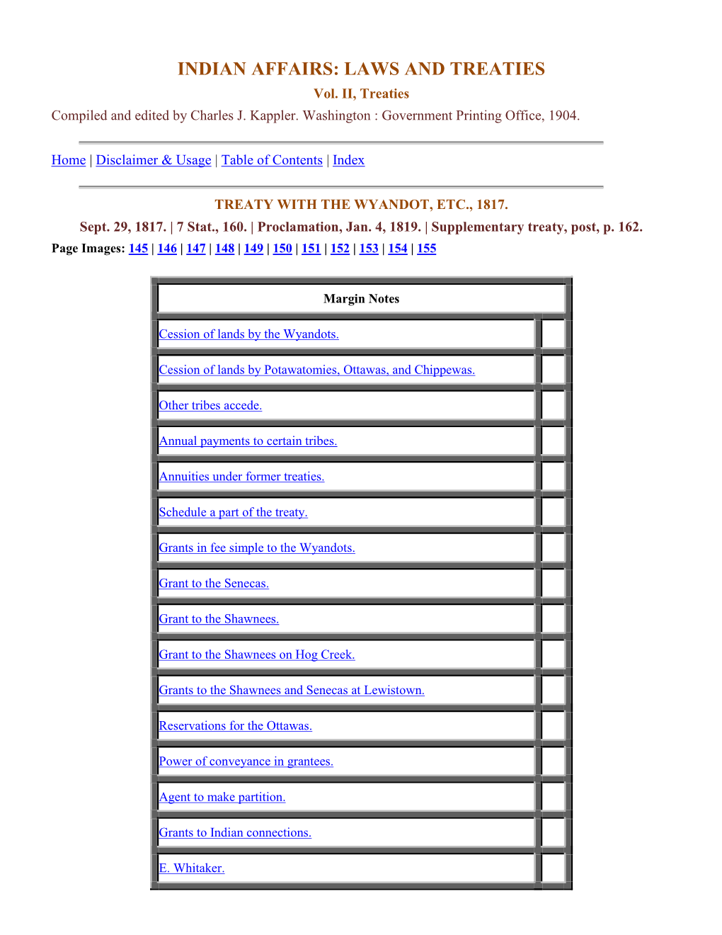 INDIAN AFFAIRS: LAWS and TREATIES Vol