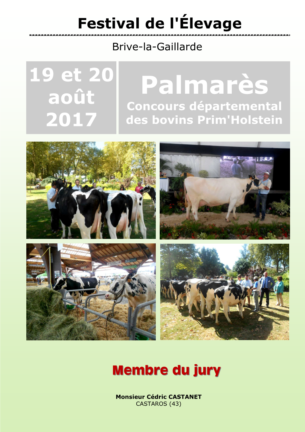 2017 Des Bovins Prim'holstein