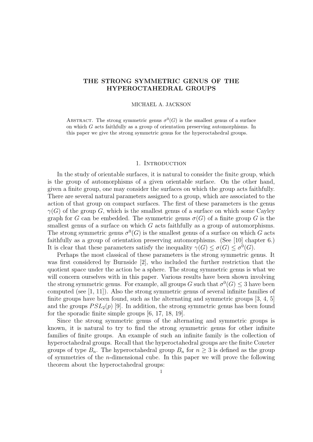 The Strong Symmetric Genus of the Hyperoctahedral Groups