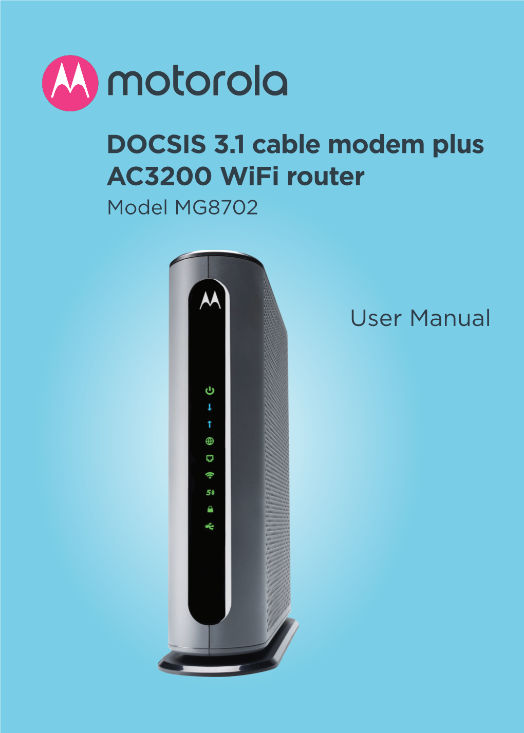 DOCSIS 3.1 Cable Modem Plus AC3200 Wifi Router Model MG8702