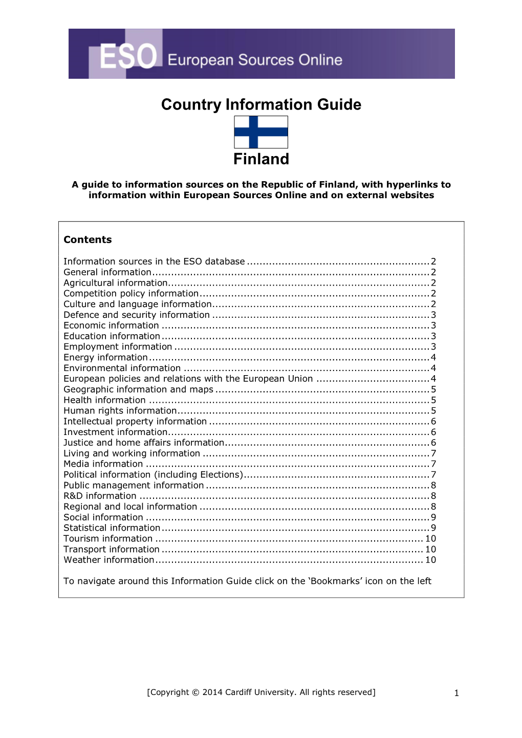 Country Information Guide Finland