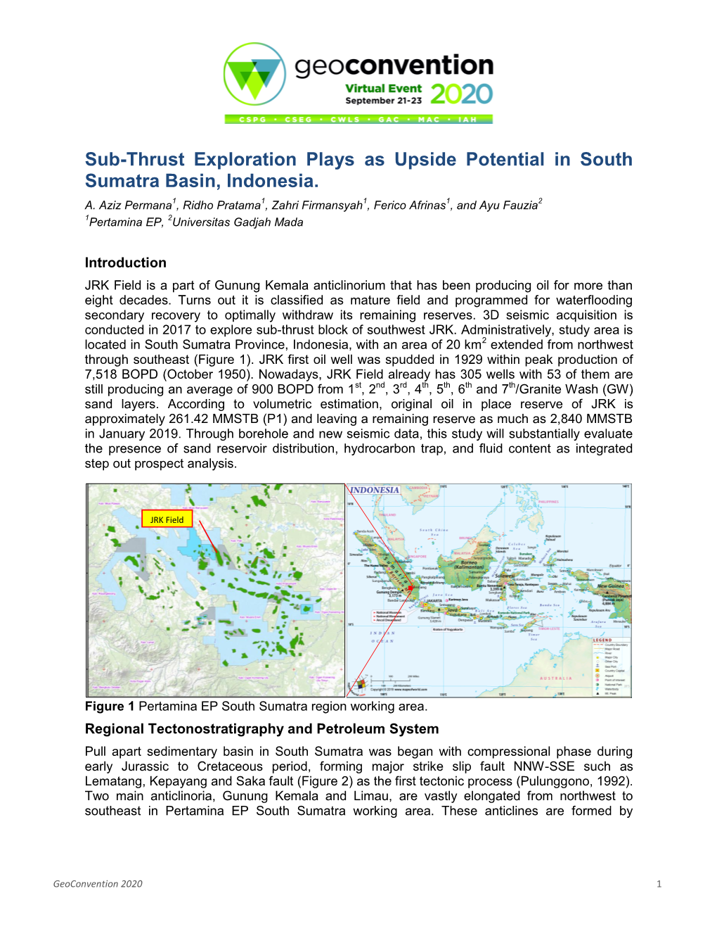 Sub-Thrust Exploration Plays As Upside Potential in South Sumatra Basin, Indonesia