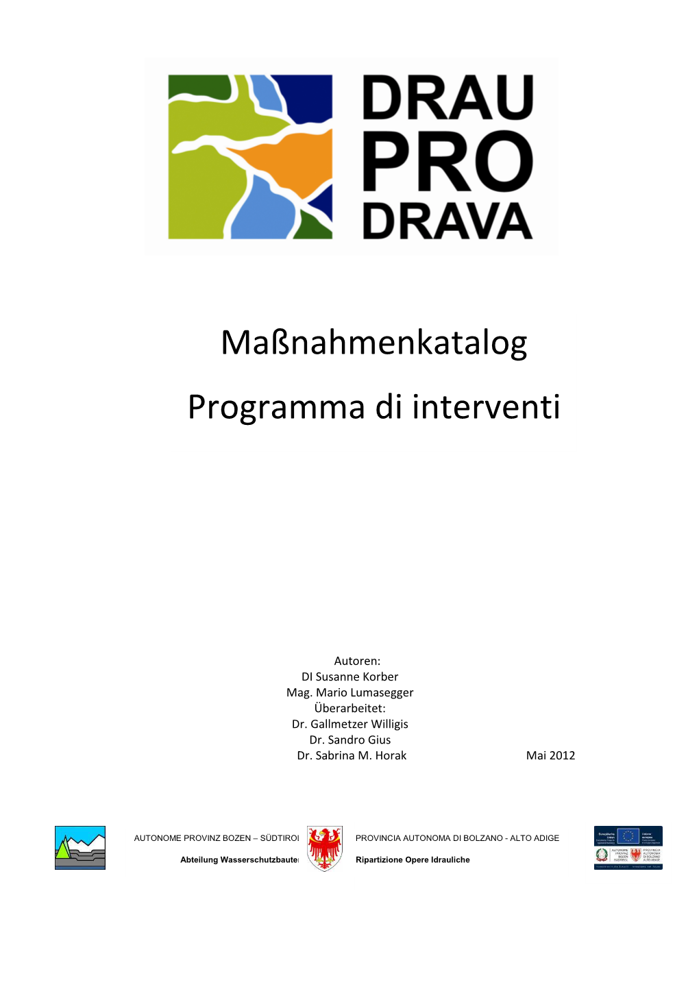 Maßnahmenkatalog Programma Di Interventi