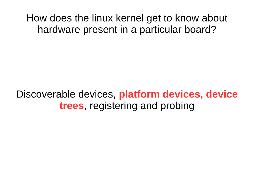 Platform Devices and Drivers