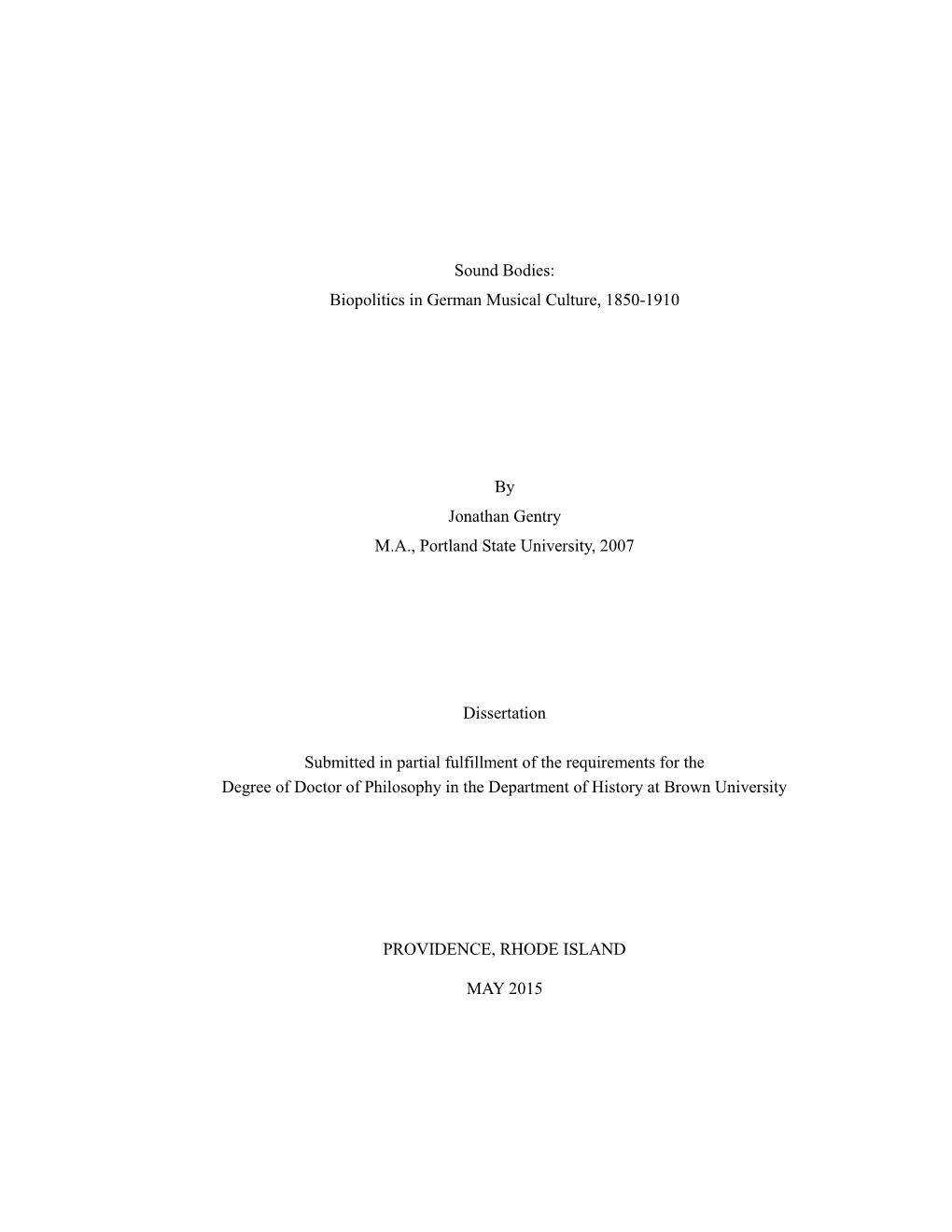 Biopolitics in German Musical Culture, 1850-1910 by Jonathan