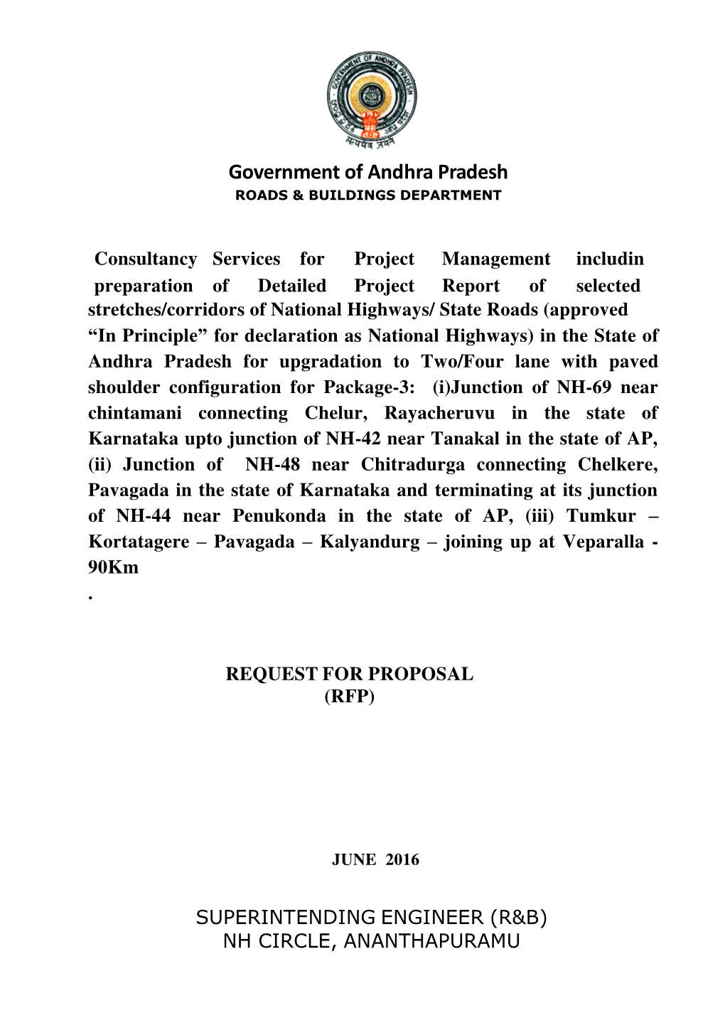 Government of Andhra Pradesh ROADS & BUILDINGS DEPARTMENT