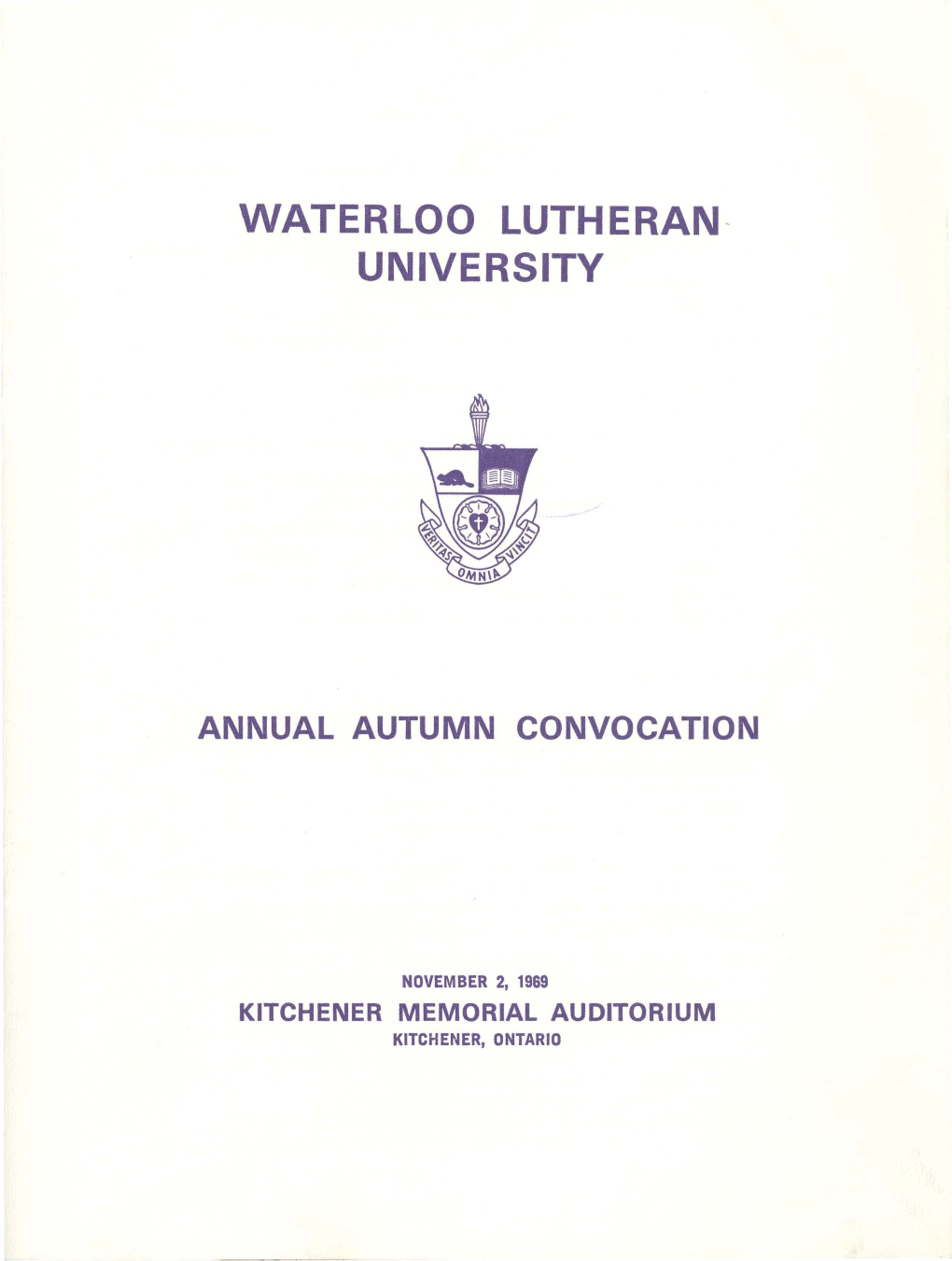 Waterloo Lutheran ­ University
