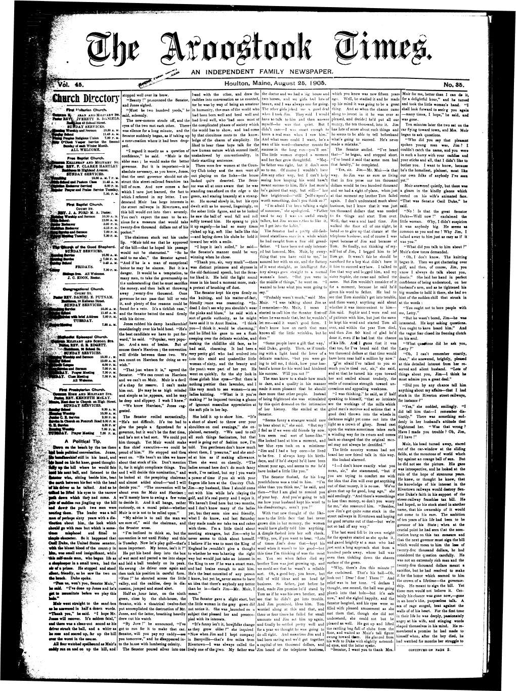 The Aroostook Times, August 25, 1905