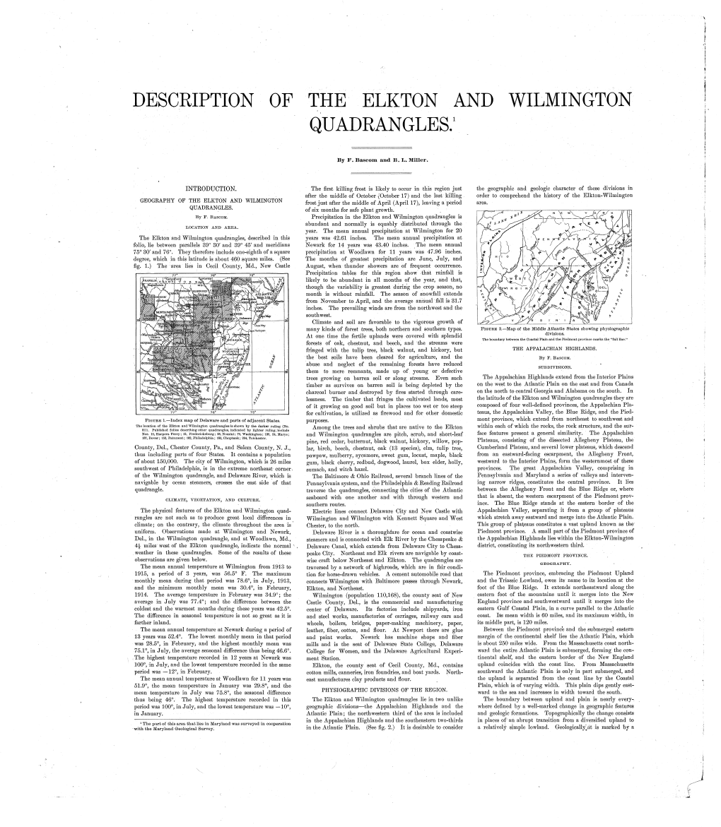 Description of the Elkton and Wilmington