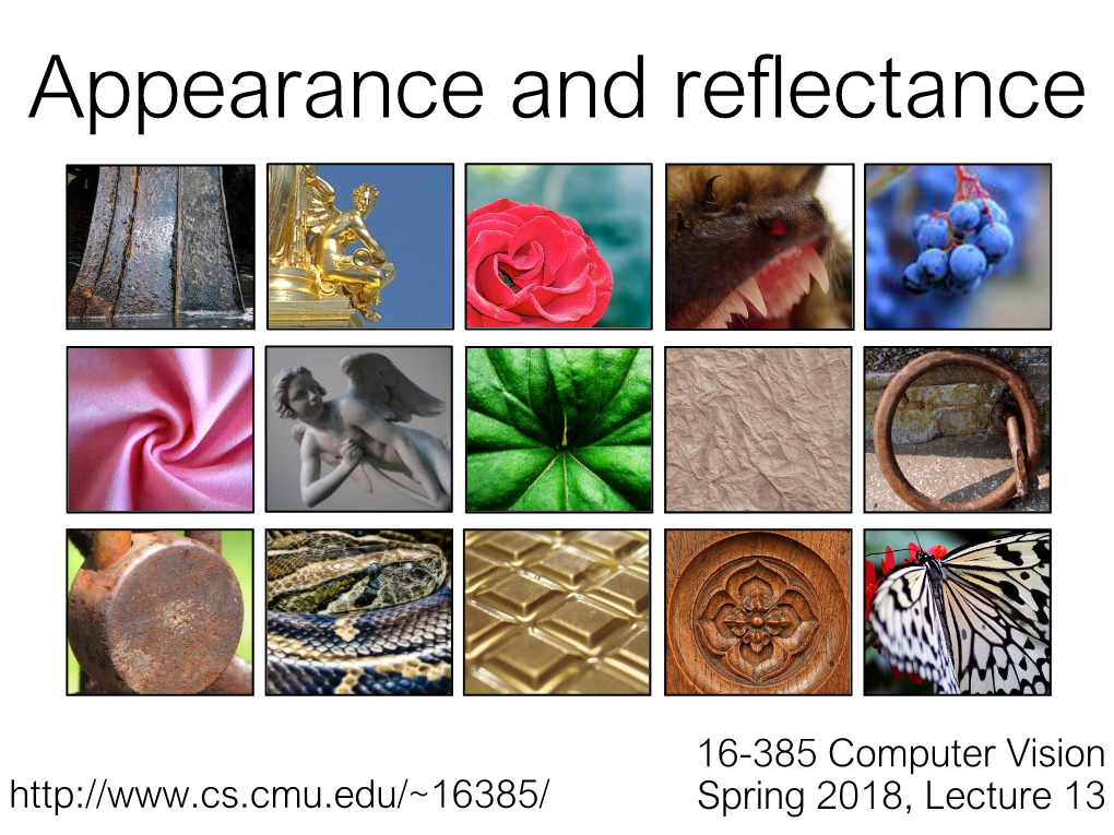 L14: Radiometry and Reflectance