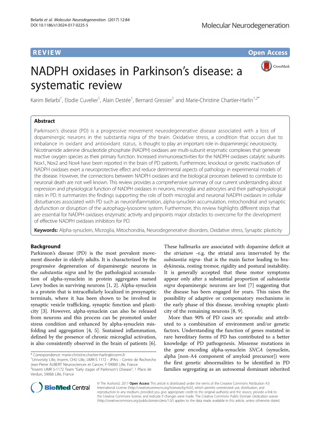 NADPH Oxidases in Parkinson's Disease